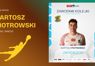 Bartosz Piotrowski zawodnikiem 22. kolejki Fogo Futsal Ekstraklasy