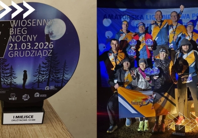 Zawodnicy K.S. Świecie Biega rywalizowali w dzień i późnym wieczorem