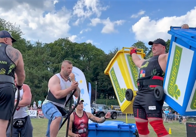 Oskar Ziółkowski wygrał Strongman Super Series w Trzebiatowie