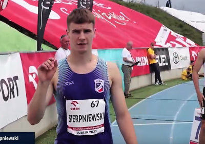 Igor Sierpniewski piątym juniorem w kraju w biegu na 200 m