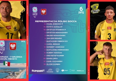 Elsner, Piórkowski i Zaręba zagrają w mundialu socca w Meksyku