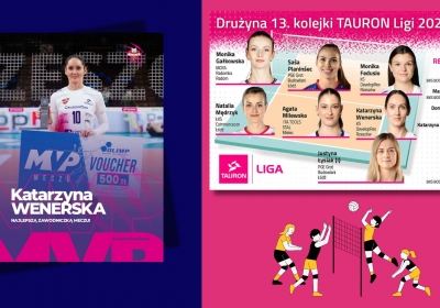 Katarzyna Wenerska znów w drużynie kolejki Tauron Ligi i z drugim MVP meczu 