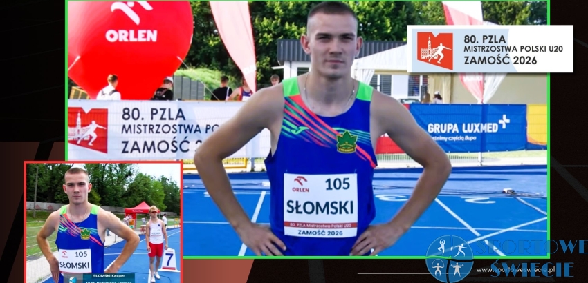 PZLA MP U20. Dwa finały „B” Kacpra Słomskiego w Zamościu