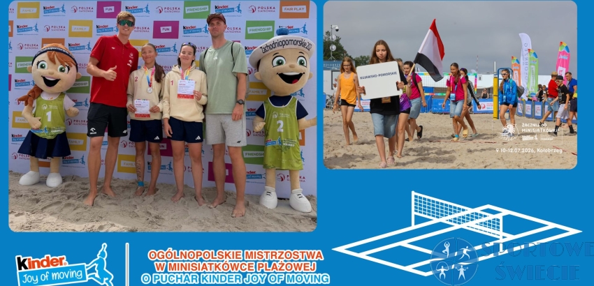 Joker Świecie i Spartakus Lniano zagrali na plaży w Kołobrzegu o puchar Kinder Joy of moving