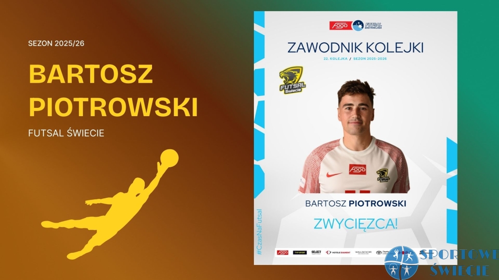 Bartosz Piotrowski zawodnikiem 22. kolejki Fogo Futsal Ekstraklasy