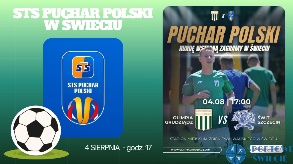 Olimpia Grudziądz zagra mecz Pucharu Polski w Świeciu