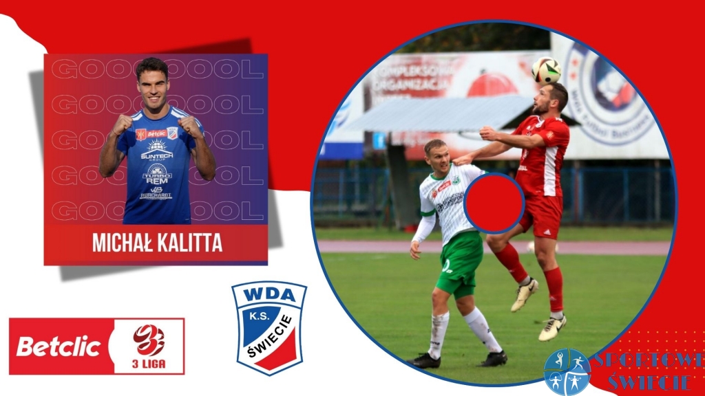 Michał Kalitta z pierwszym hat-trickiem w III lidze. Wda gromi Noteć Czarnków [ZDJĘCIA]