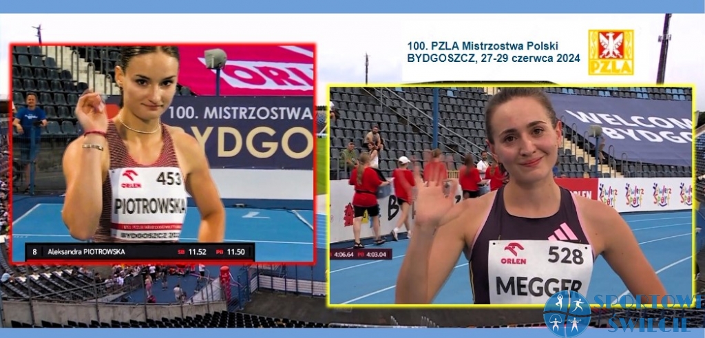 100. PZLA MP. Aleksandra Piotrowska siódma na 100 m, Eliza Megger piąta na 1500 m